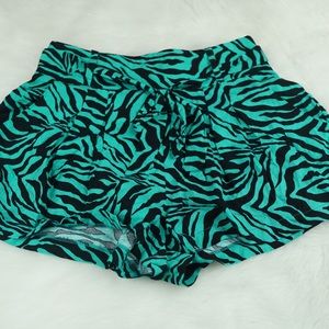 High Paperbag Waisted Abstract Print Shorts NWOT